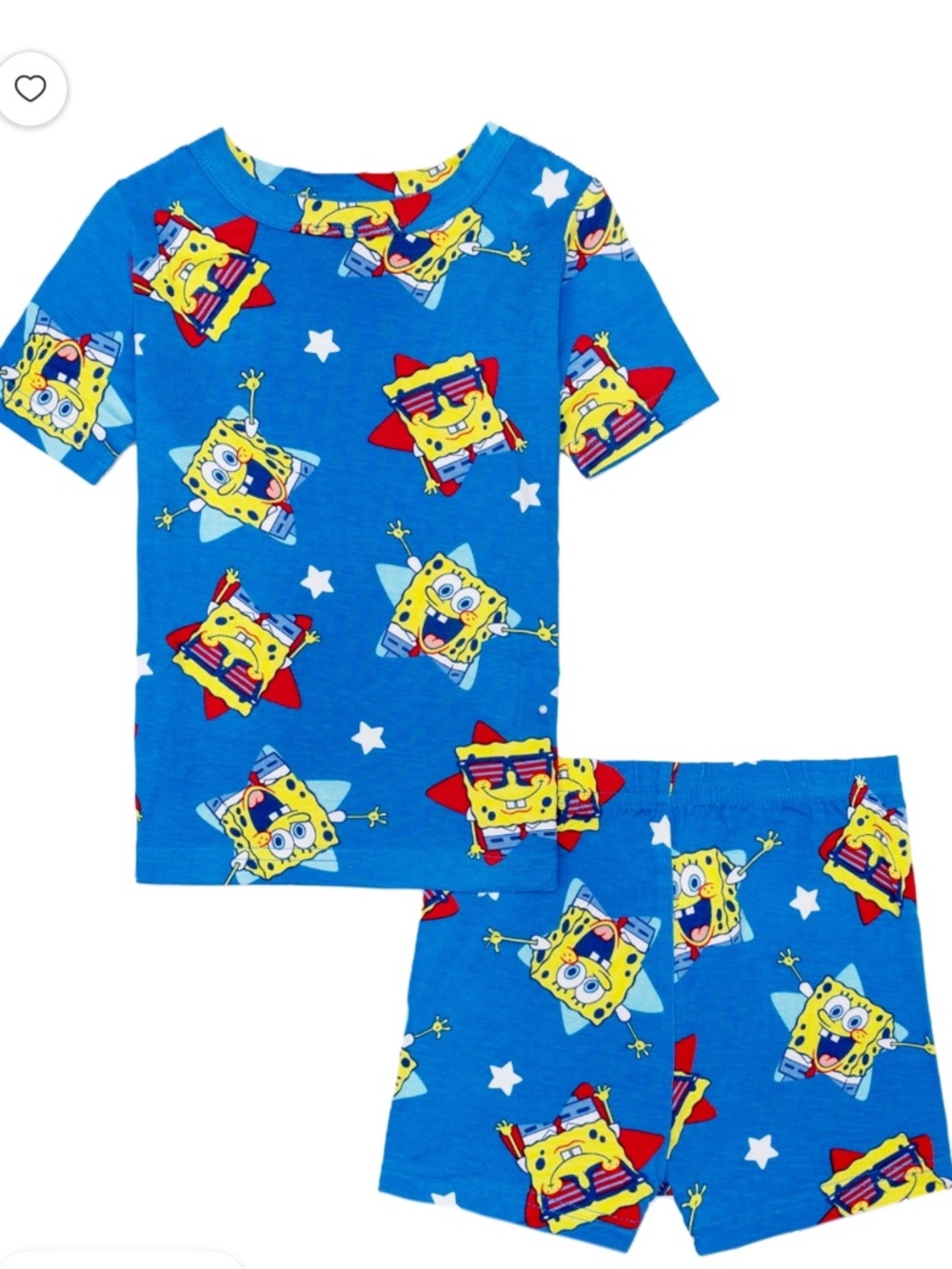 SpongeBob Unisex Toddler Blue 2 PC Pajama Short Set Size 5T NWT